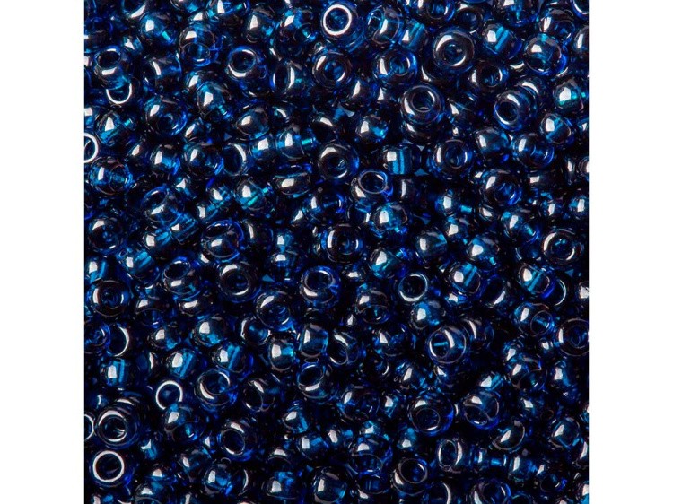 Бисер Чехия круглый 311-19001 1,5 мм 15/0, 50 г, цвет: 60100 темно-голубой