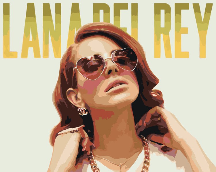 Картина по номерам «Lana Del Rey Лана Дель Рей: Обложка альбома»