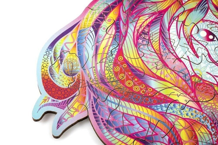 Деревянный пазл Wood Trick «Единорог: Голубое Пламя» — картинка 4