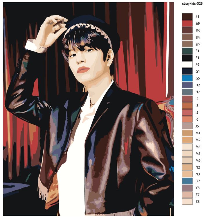 Картина по номерам «Stray Kids Стрей Кидс: Ким Сынмин 3» — картинка 3
