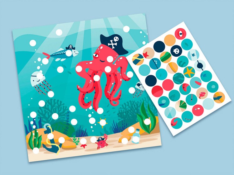 Аппликация с наклейками «Морские пираты» — картинка 2