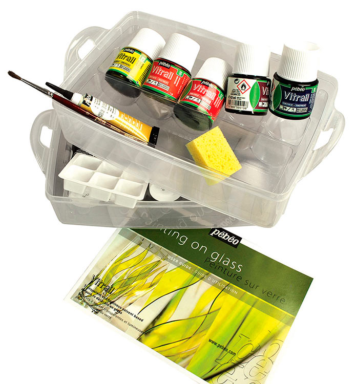 Набор красок по стеклу и металлу, с аксессуарами, Vitrail — картинка 2