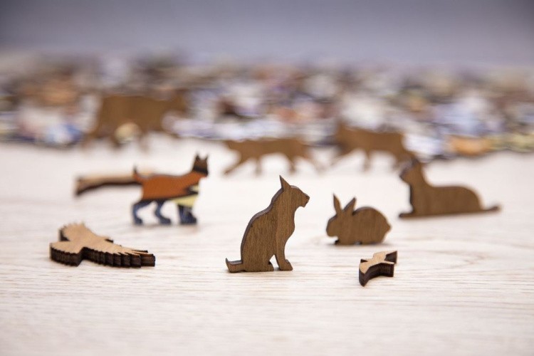 Деревянный пазл-головоломка «Рысь L», Eco Wood Art — картинка 4