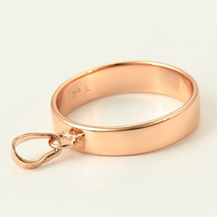 Металлический молд для кулона круг большой, цвет: розовое золото, 1 шт. — картинка 3