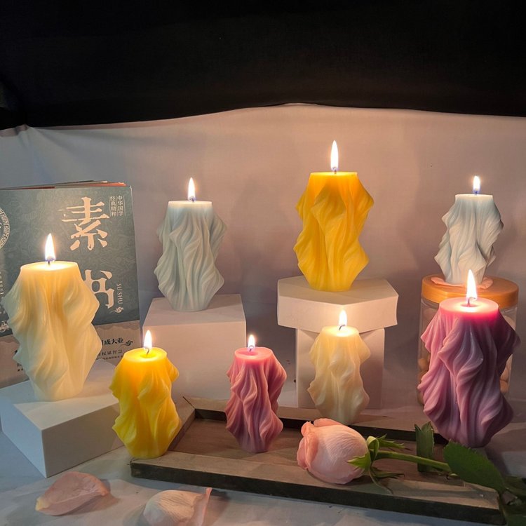 Силиконовый молд - Свеча волнистая №6, 9 см, 1 шт. — картинка 4