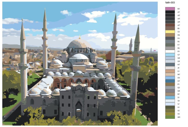 Картина по номерам «Мечеть Сулеймание» — картинка 2