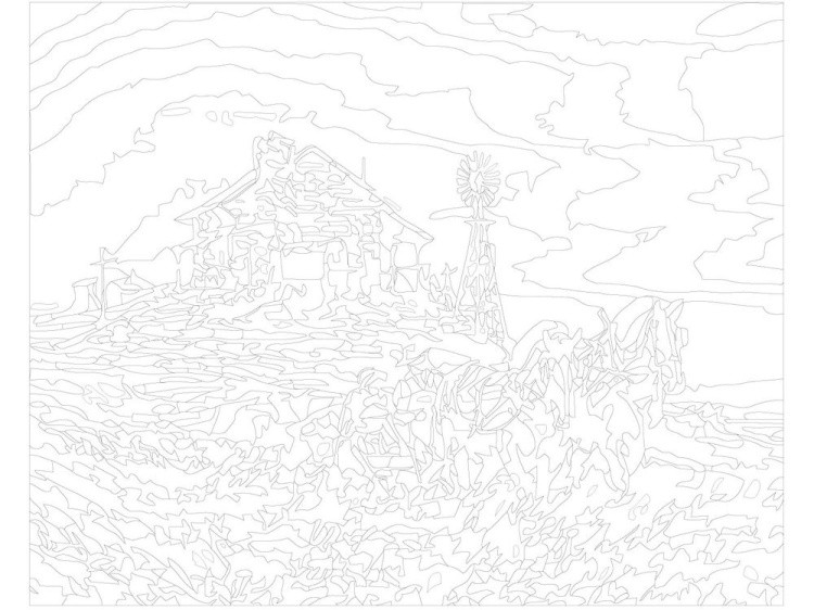 Картина по номерам «За городом» — картинка 3