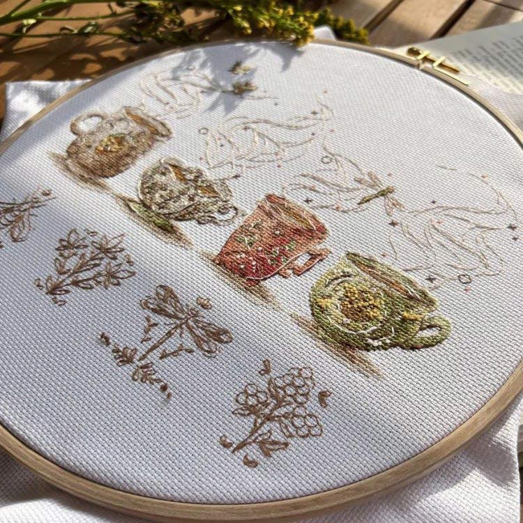 Набор для вышивания «Ценители чая» — картинка 4