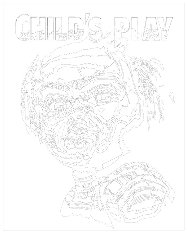 Картина по номерам «Страшная кукла Чаки» — картинка 3