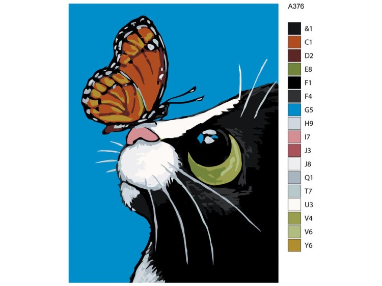 Картина по номерам «Милая бабочка» — картинка 2