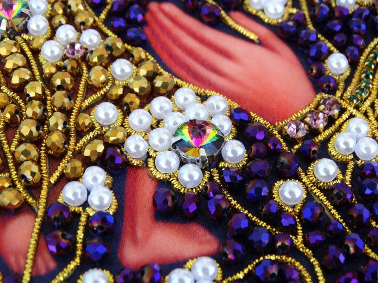 Набор для вышивания хрустальными камнями Богородица «Феодоровская» (маленькая) — картинка 7