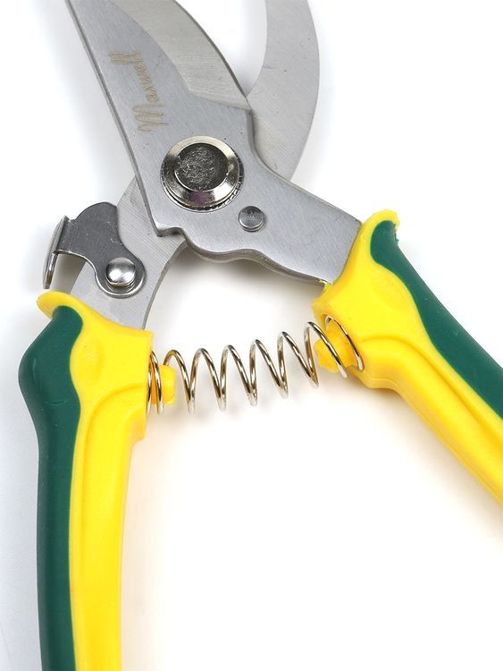 Секатор Maxwell изогнутое лезвие, 60/200 мм, ручки желто-зеленый пластик — картинка 11