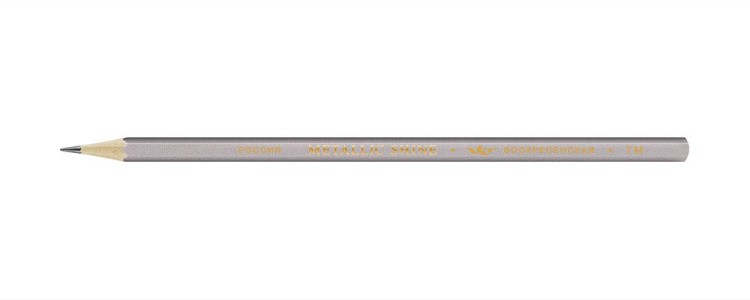 Карандаш графитный ВКФ «Metallic shine» ТМ (HB), серебряный