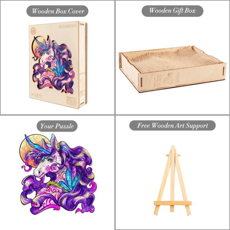 Деревянные пазлы «Волшебный Единорог S», Woodbests — картинка 6
