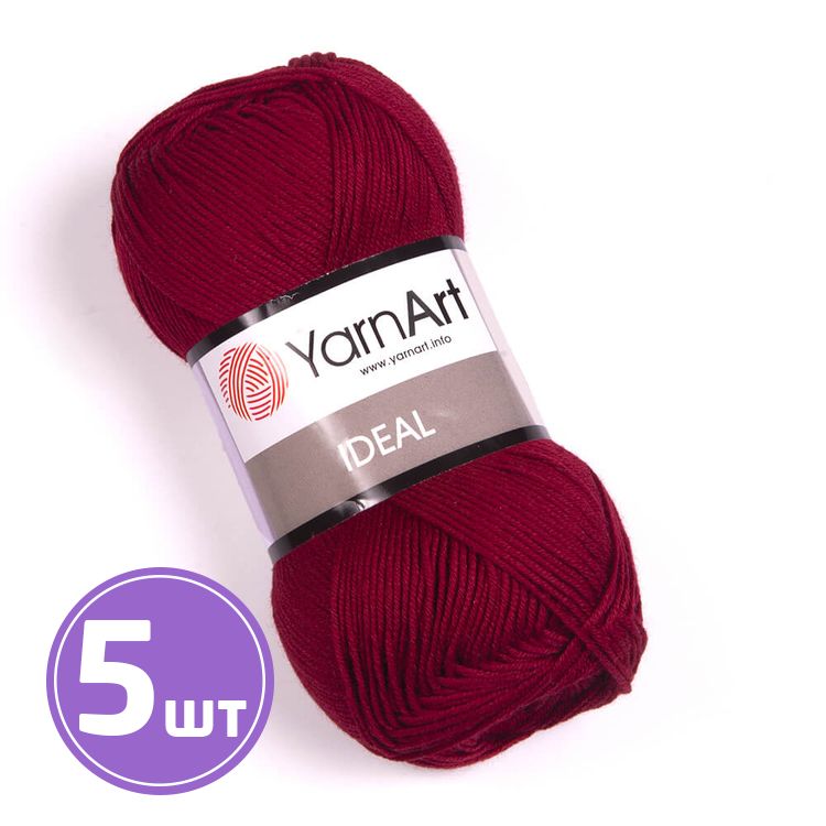 Пряжа YarnArt Ideal (238), гранат, 5 шт. по 50 г