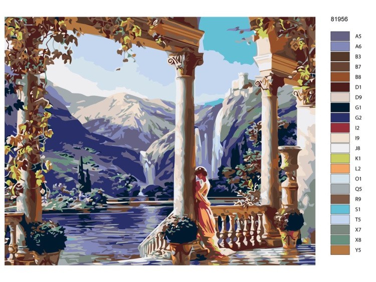 Картина по номерам «Античная женщина» — картинка 2