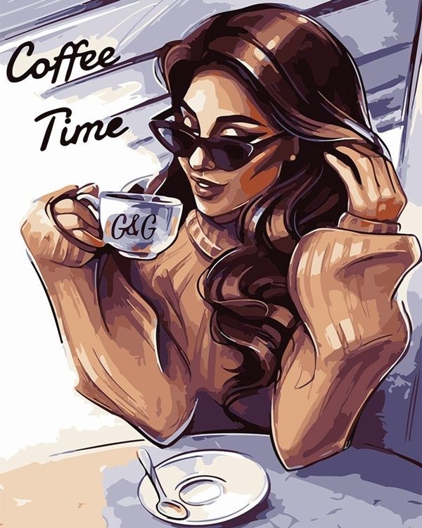 Картина по номерам «Coffee time»