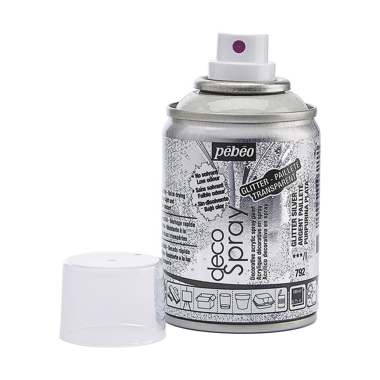 Краска на водной основе decoSpray, 093792 Под серебро с глиттером — картинка 2