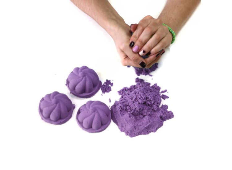 Космический пластичный песок Сиреневый 3 кг — картинка 4