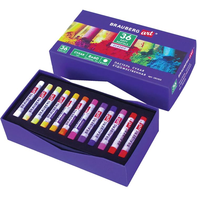 Пастель сухая художественная 36 цв., круглое сечение, BRAUBERG ART CLASSIC — картинка 3