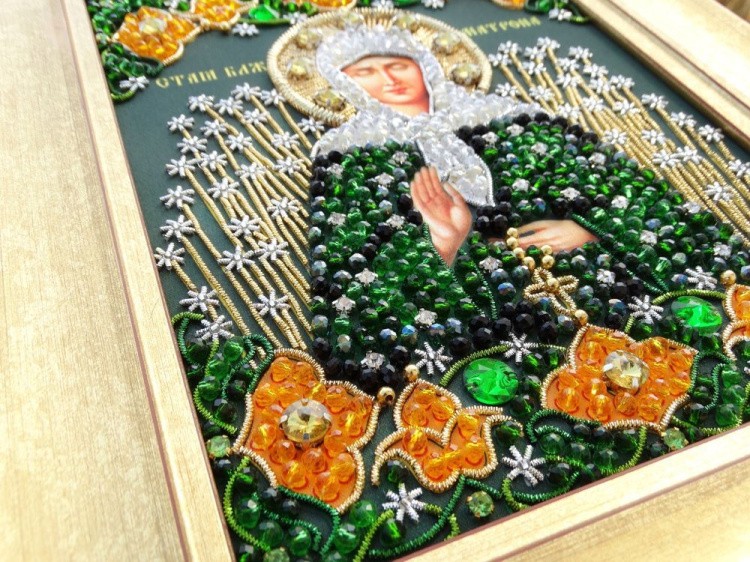 Набор вышивки хрустальными камнями «Святая Матрона Московская» — картинка 6