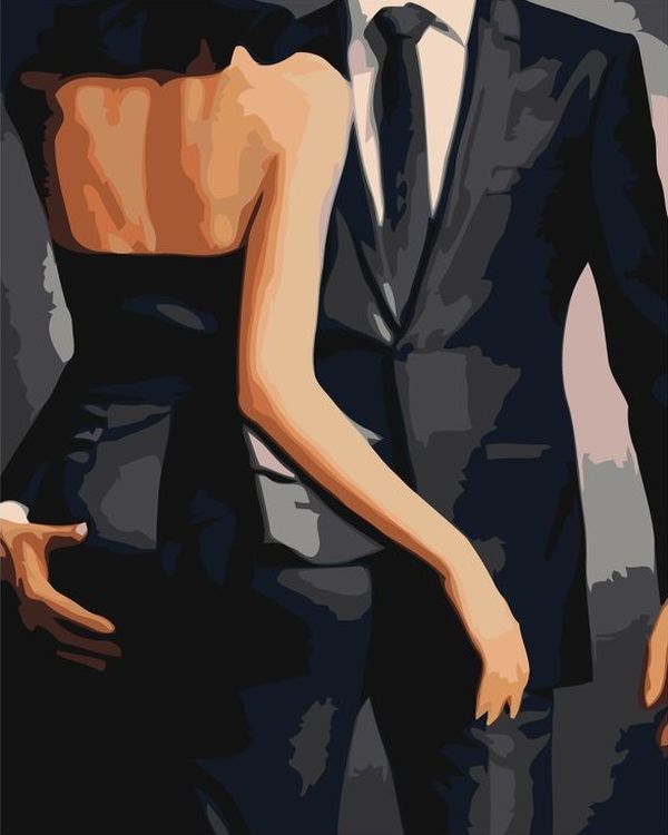 Картина по номерам «Мужчина в костюме с девушкой»
