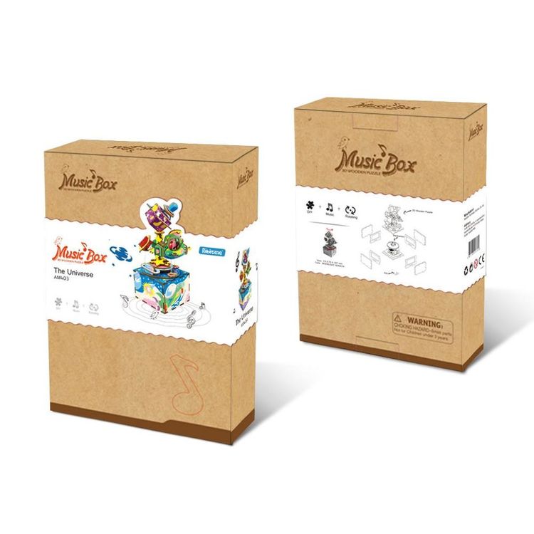 Деревянный 3D конструктор - музыкальная шкатулка «Вселенная», Robotime — картинка 2