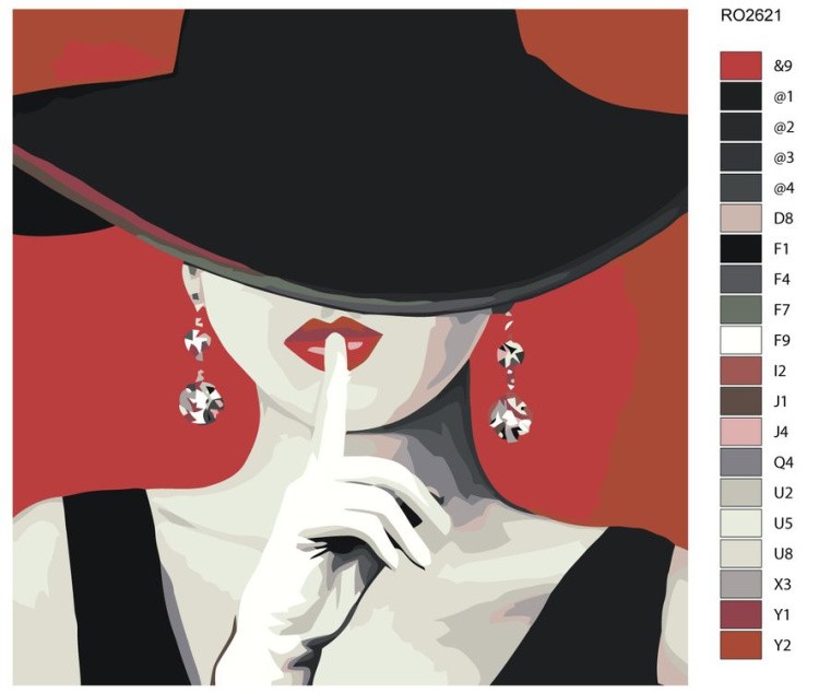 Картина по номерам «Леди в черном» — картинка 2