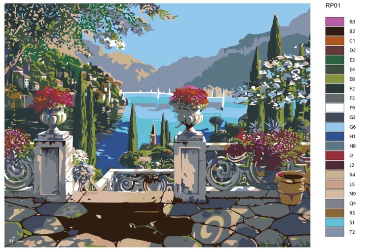 Картина по номерам «Озеро в цвету» — картинка 2