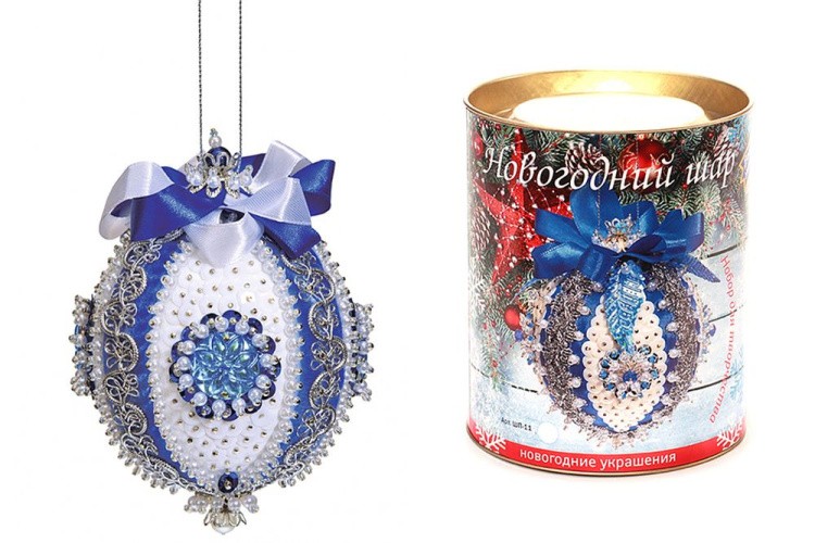 Набор для творчества «Новогодний шар из пайеток. Царский синий», Волшебная мастерская — картинка 4