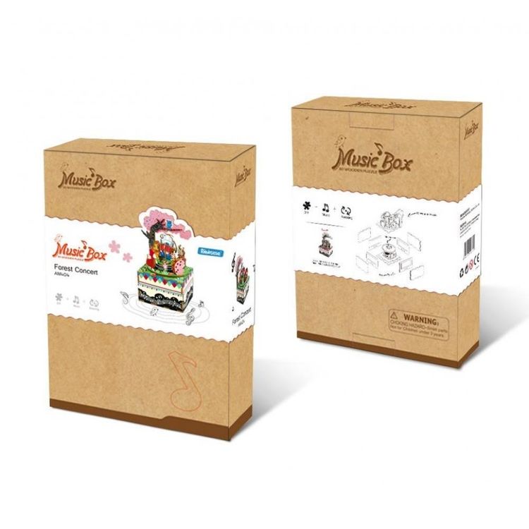 Деревянный 3D конструктор - музыкальная шкатулка «Лесной концерт», Robotime — картинка 3