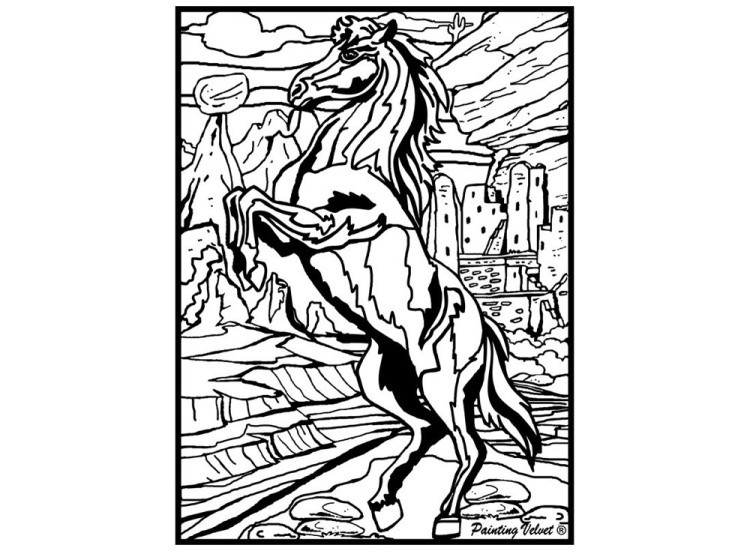 Коробка-раскраска «Лошади» + 10 маркеров — картинка 11