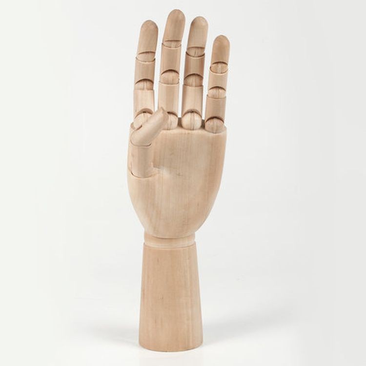 Манекен художественный «Рука», высота 30 см., мужская левая, дерево, BRAUBERG ART CLASSIC  — картинка 2
