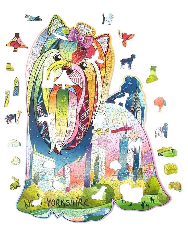 Деревянный пазл Wood Trick «Нью-Йоркшир», с кристаллами Swarovski ® — картинка 3