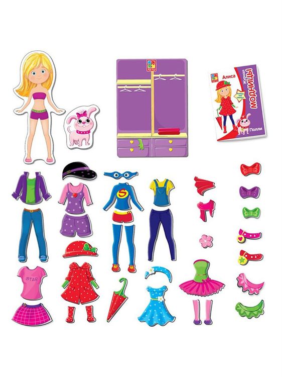 Настольная игра-одевашка Модницы магнитная — картинка 2