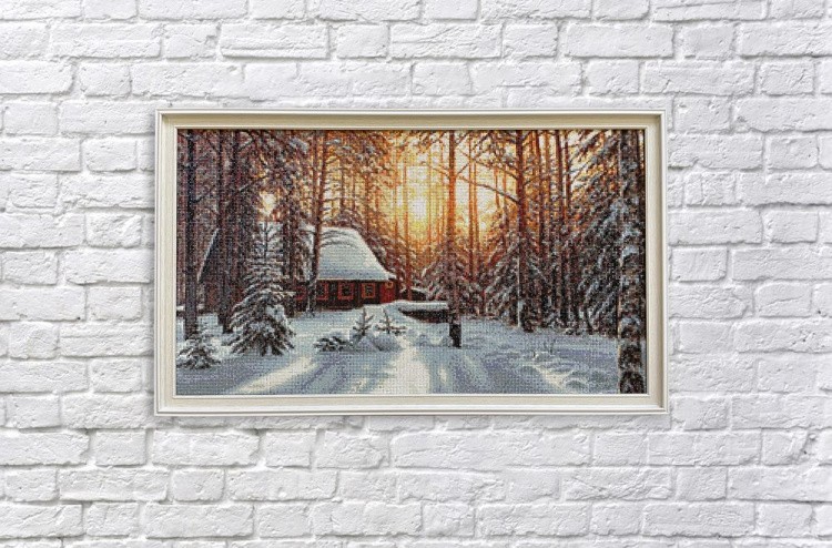 Алмазная вышивка «Зимний пейзаж» — картинка 4