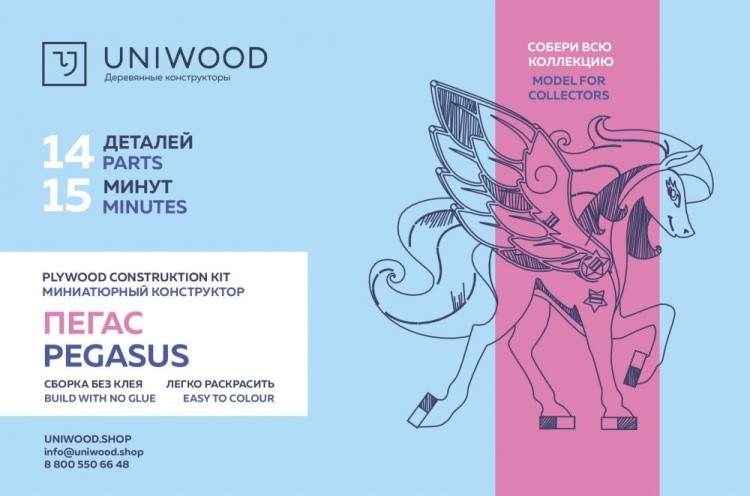 Конструктор из дерева UNIT Пегас, UNIWOOD — картинка 7
