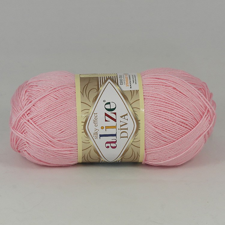 Пряжа ALIZE Diva Silk effekt (371), нежно-розовый, 5 шт. по 100 г — картинка 2