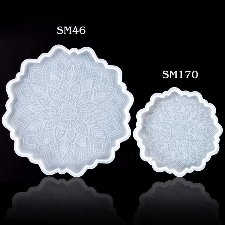 Силиконовый молд Epoxy Master cервировочная доска мандала, d 21см — картинка 6