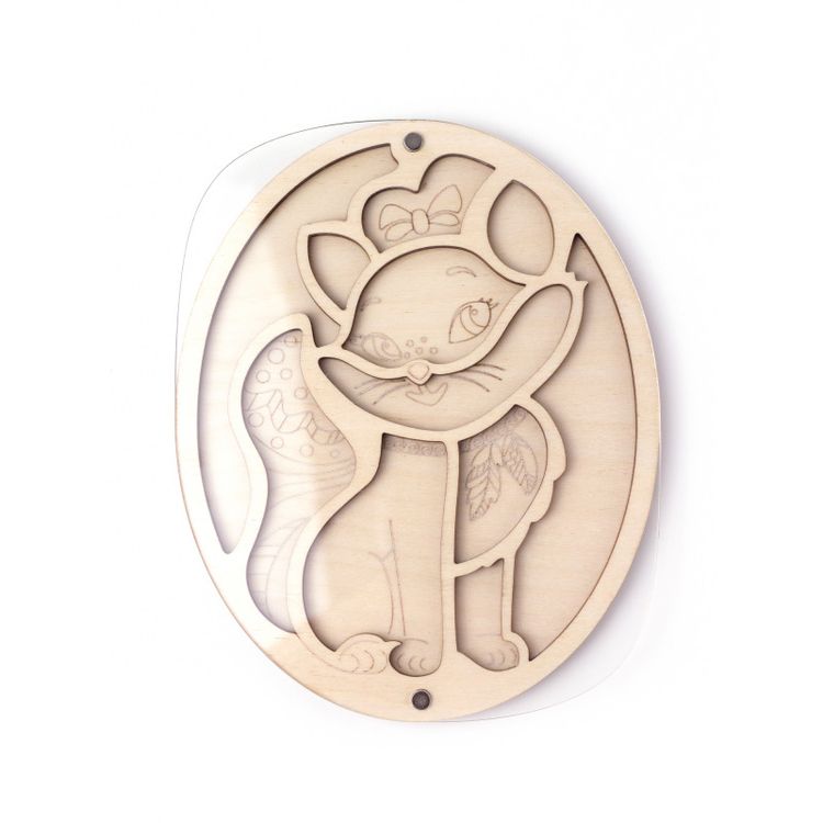 Органайзер для бисера с крышкой «Овал. Котик» — картинка 6