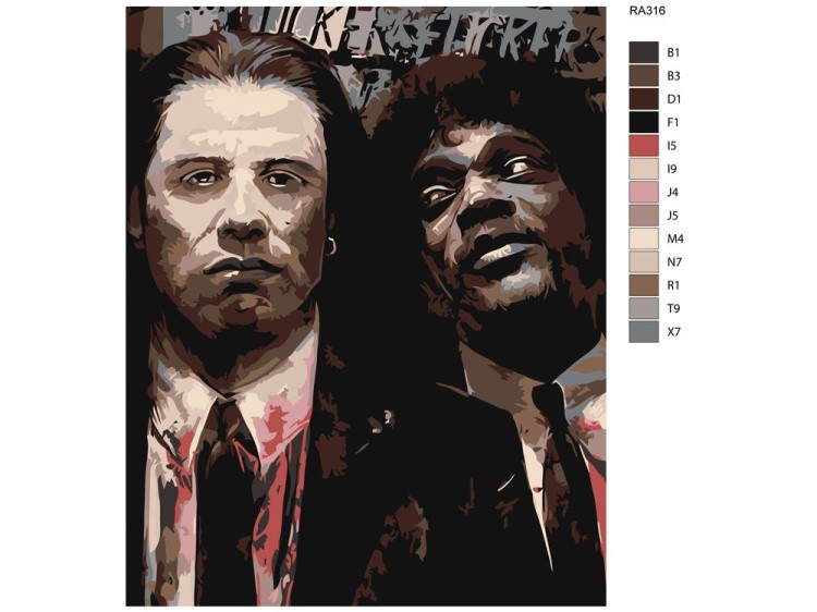 Картина по номерам «Винсент и Джулс» — картинка 2