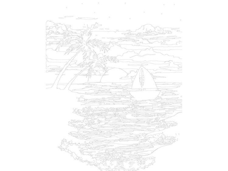 Картина по номерам «Вечер под пальмами» — картинка 3