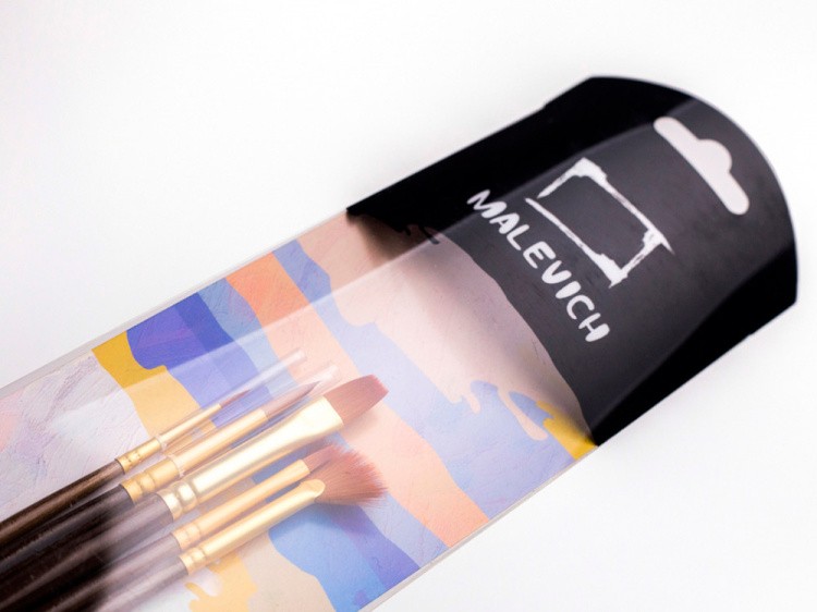 Набор кистей из синтетики Малевичъ «Клод» (5 кистей) — картинка 2