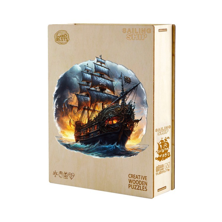 Деревянные пазлы «Пиратский корабль L», Woodbests — картинка 3