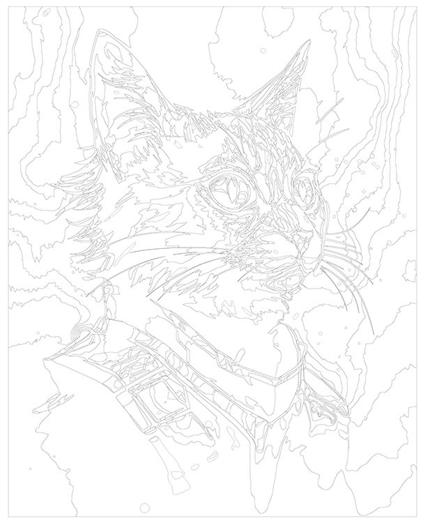 Картина по номерам «Марвел Marvel: Бог обмана Локи кот» — картинка 3