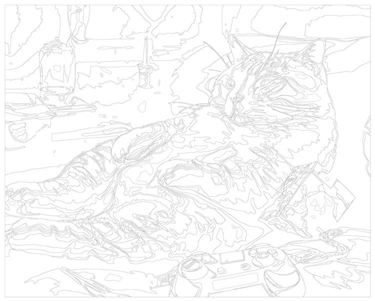 Картина по номерам «Толстый рыжий кот в кресле» — картинка 3