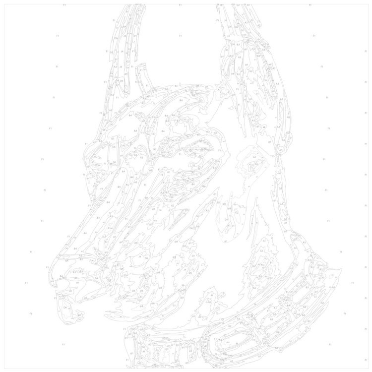 Картина по номерам «Суровый доберман» — картинка 3