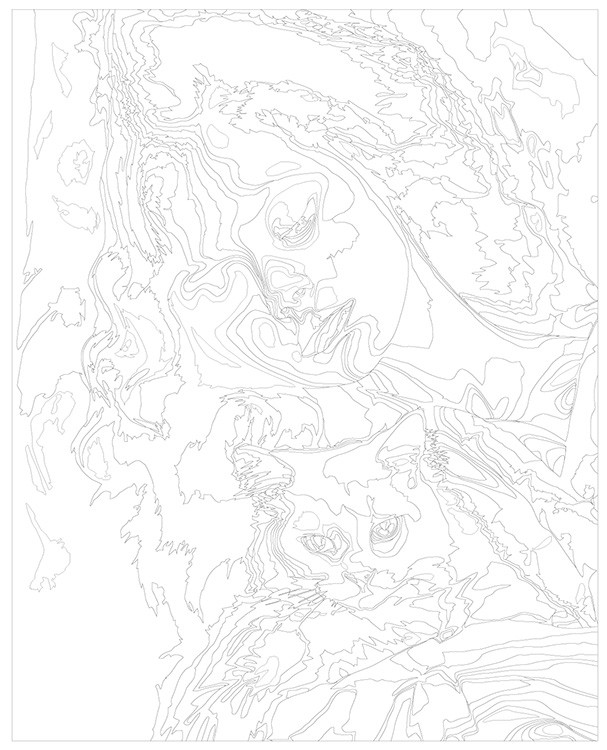 Картина по номерам «Девушка с белым котом» — картинка 3