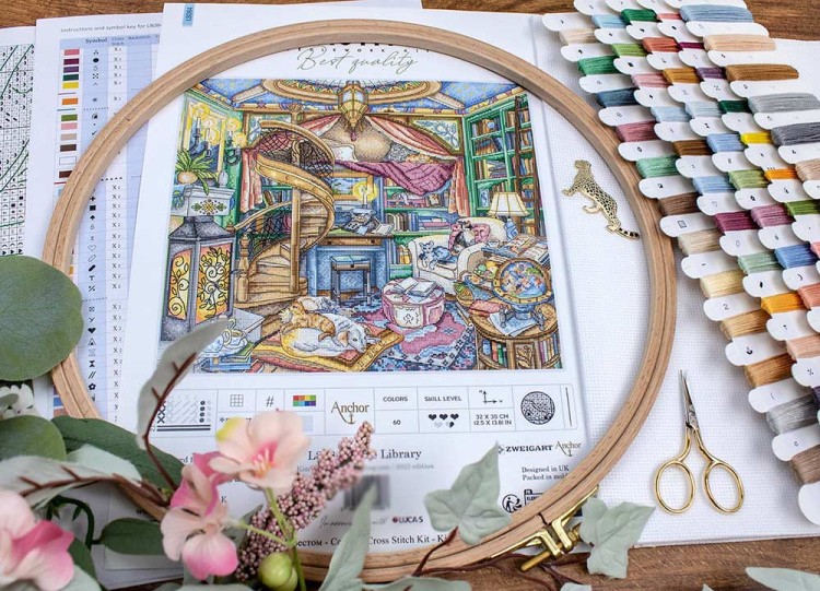 Набор для вышивания «Home Library (Домашняя библиотека)» — картинка 2