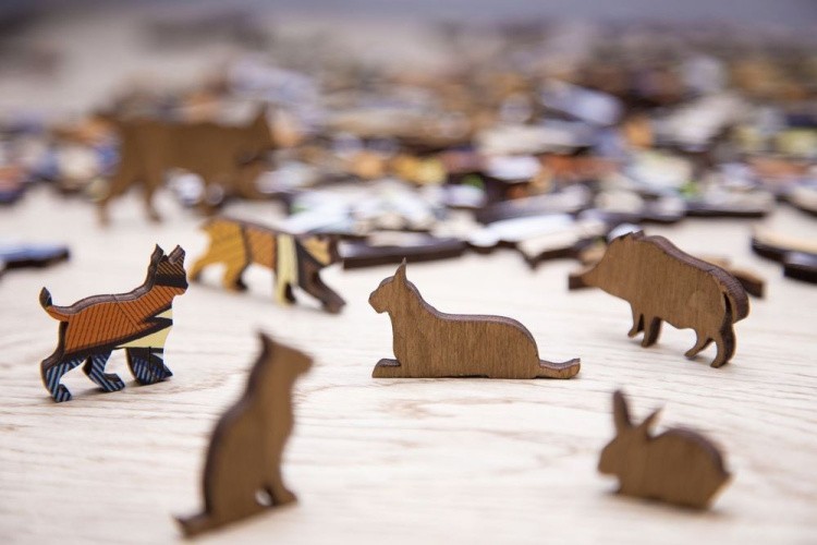 Деревянный пазл-головоломка «Рысь L», Eco Wood Art — картинка 5